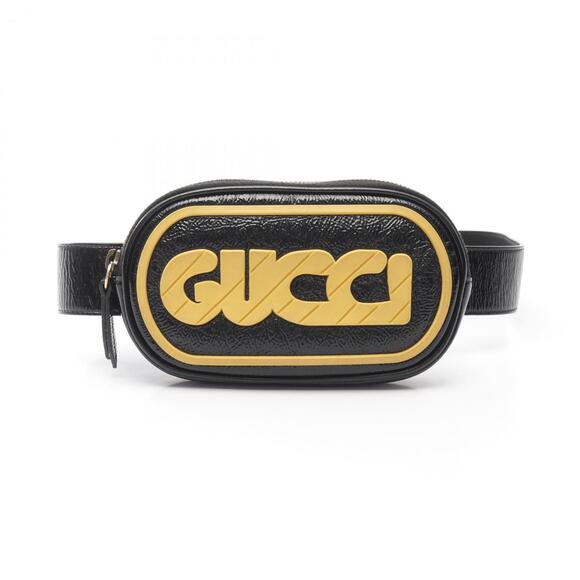 GUCCI Black Leather Fanny Pack - Picture 2 of 10